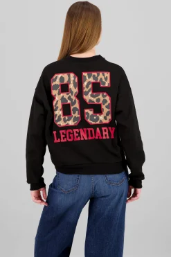 Shasa NY Animal Print Crewneck Sweatshirt