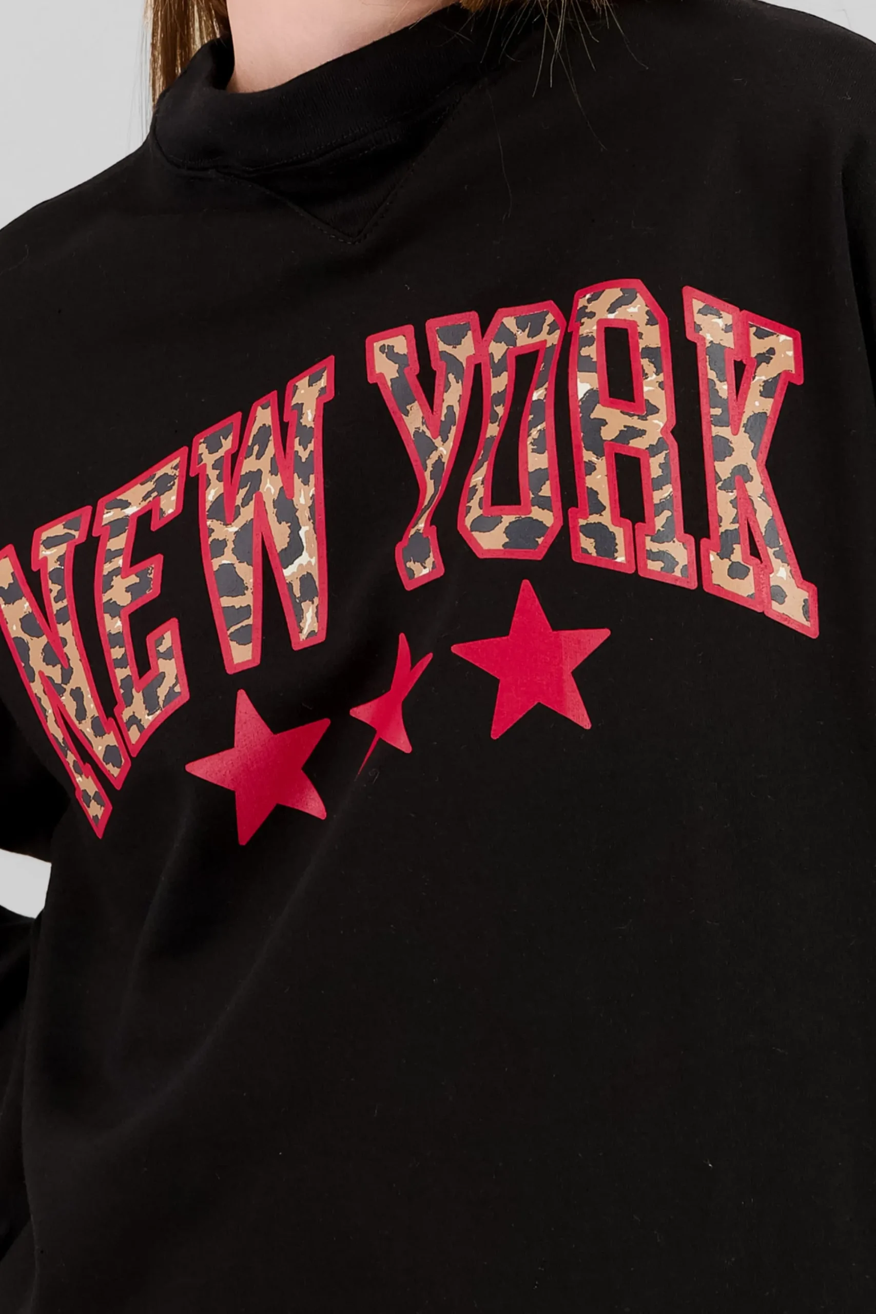 Shasa NY Animal Print Crewneck Sweatshirt