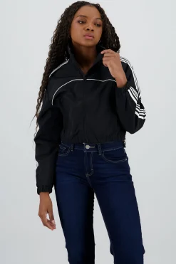Shasa Nylon Jacket with Side Stripes