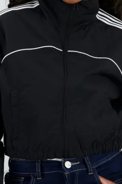 Shasa Nylon Jacket with Side Stripes