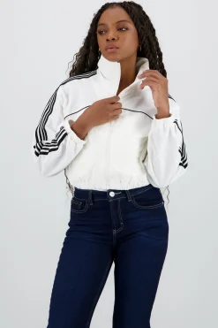 Shasa Nylon Jacket with Side Stripes