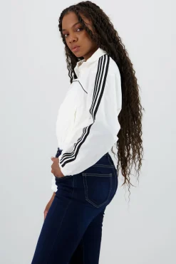 Shasa Nylon Jacket with Side Stripes