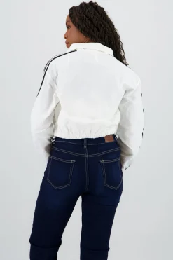 Shasa Nylon Jacket with Side Stripes