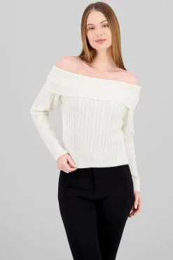 Shasa Off Shoulder Knit Sweater
