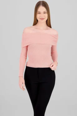 Shasa Off Shoulder Knit Sweater