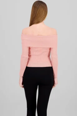 Shasa Off Shoulder Knit Sweater