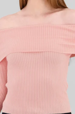 Shasa Off Shoulder Knit Sweater