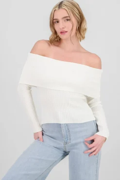 Shasa Off Shoulder Knit Sweater