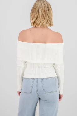 Shasa Off Shoulder Knit Sweater