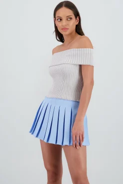 Shasa Off Shoulder Knit Top
