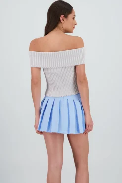 Shasa Off Shoulder Knit Top
