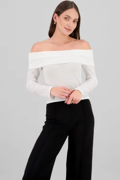 Shasa Off Shoulder Long Sleeve Top