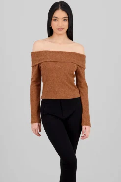 Shasa Off Shoulder Long Sleeve Top