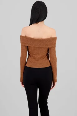 Shasa Off Shoulder Long Sleeve Top