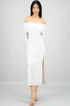 Shasa Off Shoulder Long Sleeve Maxi Dress