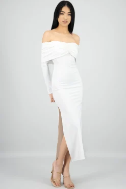 Shasa Off Shoulder Long Sleeve Maxi Dress