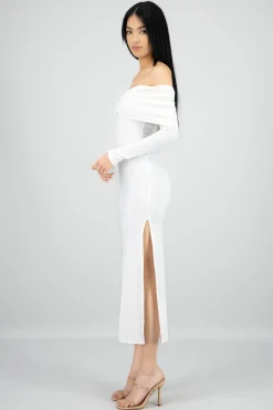 Shasa Off Shoulder Long Sleeve Maxi Dress
