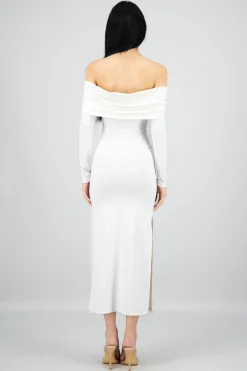 Shasa Off Shoulder Long Sleeve Maxi Dress