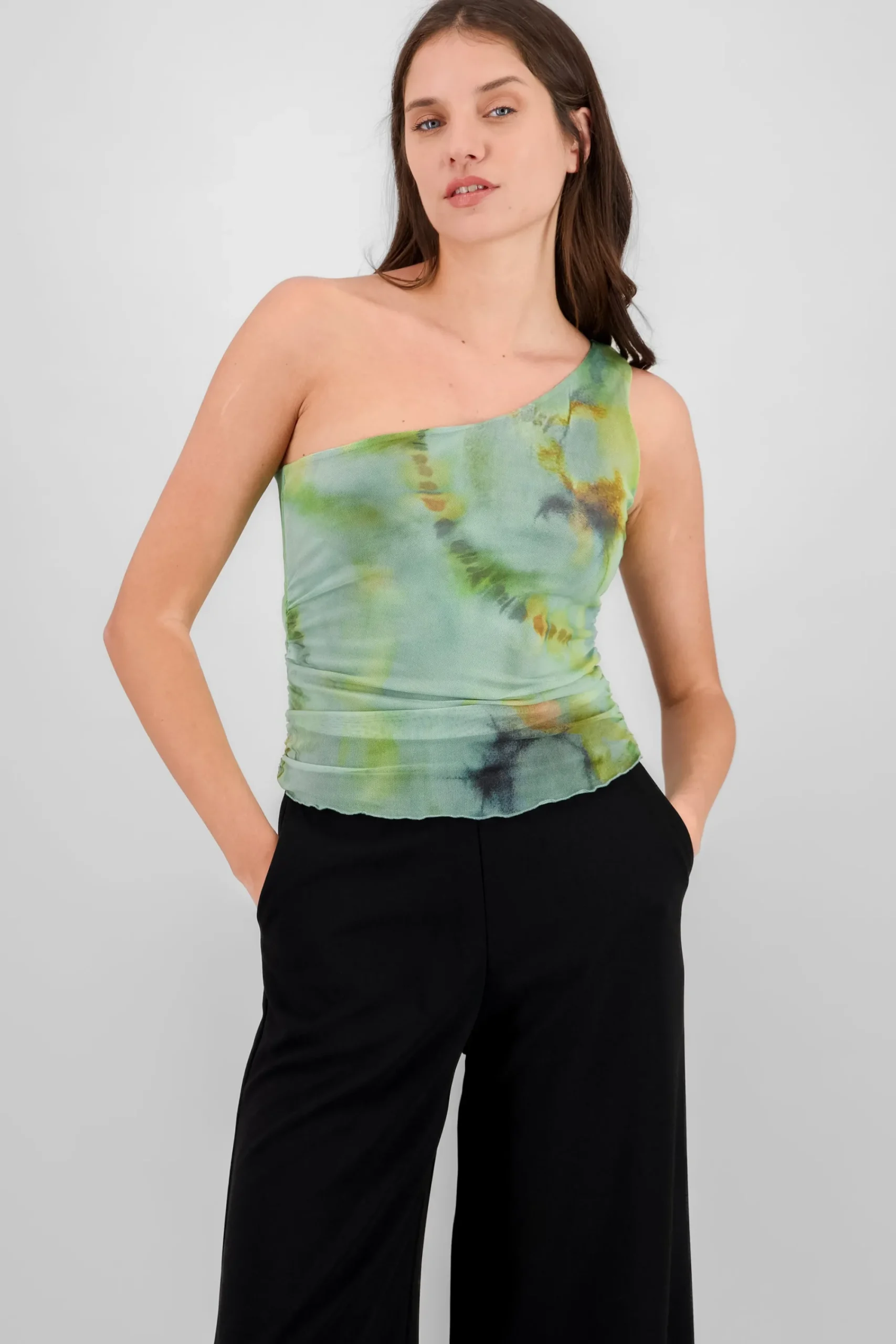 Shasa Off Shoulder Mesh Top