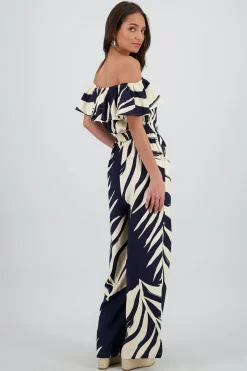 Shasa Off Shoulder Printed Jumpsuit