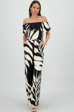 Shasa Off Shoulder Printed Jumpsuit
