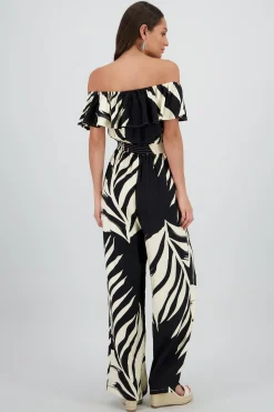 Shasa Off Shoulder Printed Jumpsuit