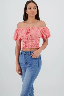 Shasa Off Shoulder Puff Sleeve Top