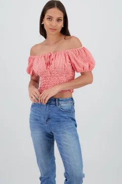 Shasa Off Shoulder Puff Sleeve Top