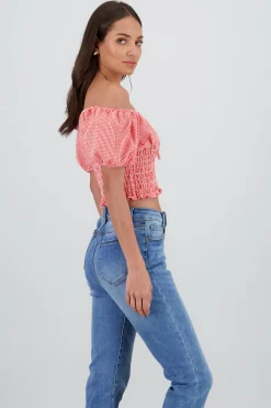 Shasa Off Shoulder Puff Sleeve Top
