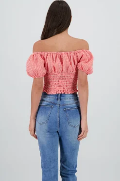 Shasa Off Shoulder Puff Sleeve Top