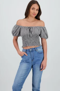 Shasa Off Shoulder Puff Sleeve Top