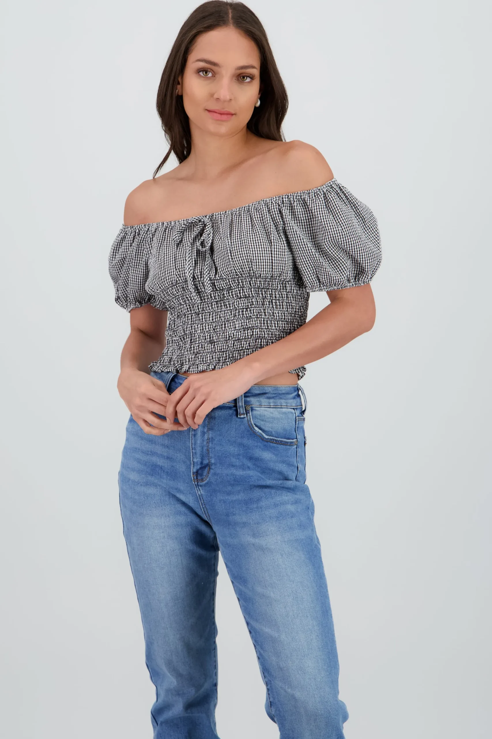 Shasa Off Shoulder Puff Sleeve Top