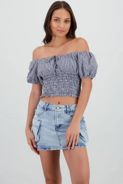 Shasa Off Shoulder Puff Sleeve Top