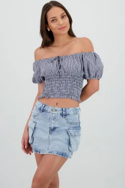 Shasa Off Shoulder Puff Sleeve Top