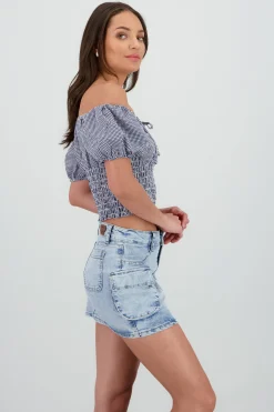 Shasa Off Shoulder Puff Sleeve Top