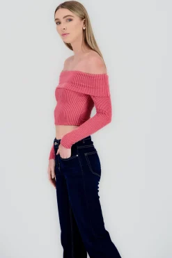 Shasa Off Shoulder Ribbed Top