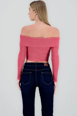 Shasa Off Shoulder Ribbed Top