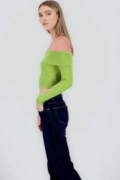 Shasa Off Shoulder Ribbed Top