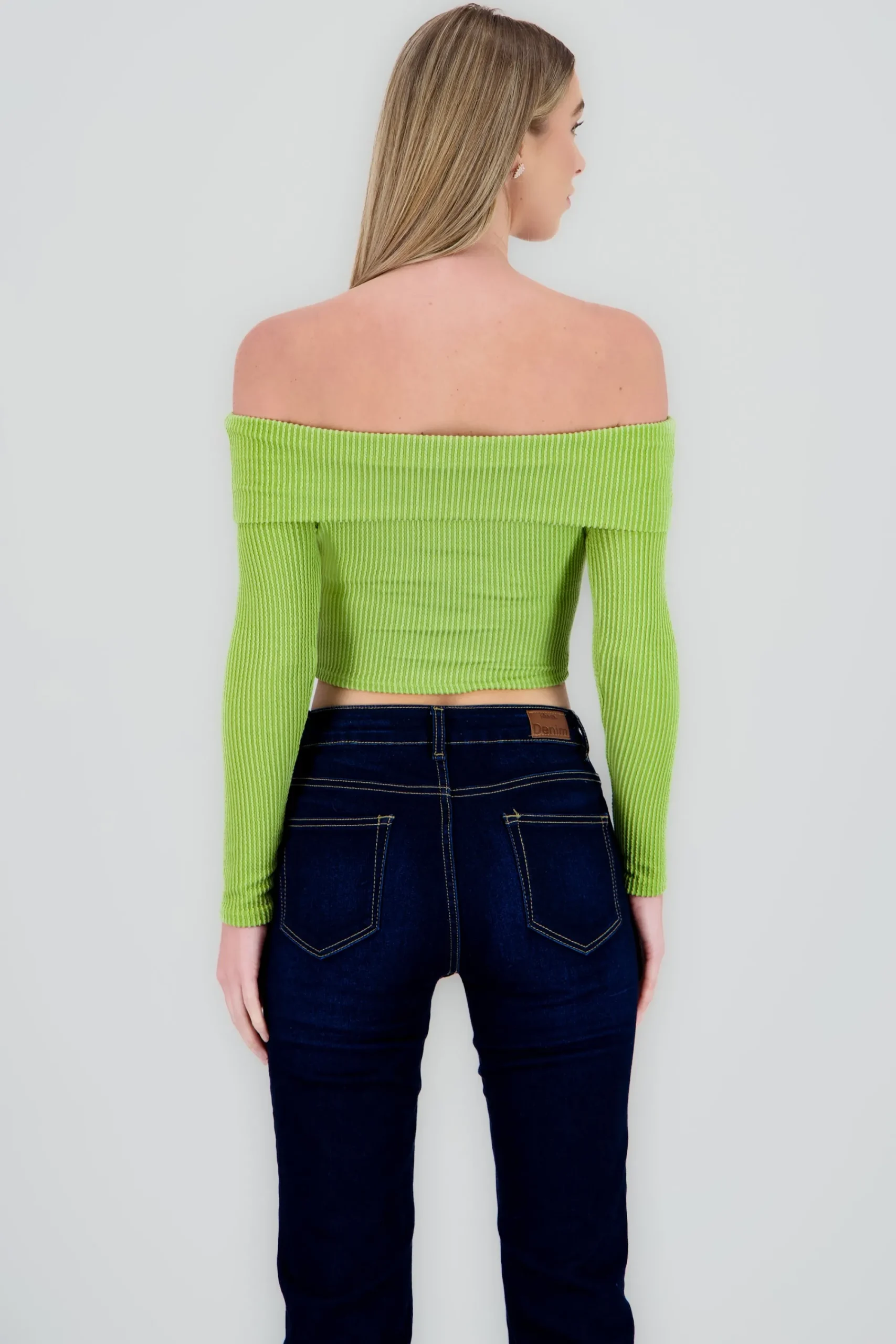 Shasa Off Shoulder Ribbed Top