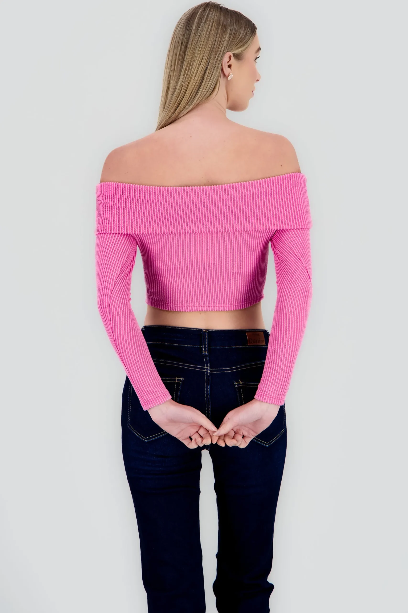 Shasa Off Shoulder Ribbed Top