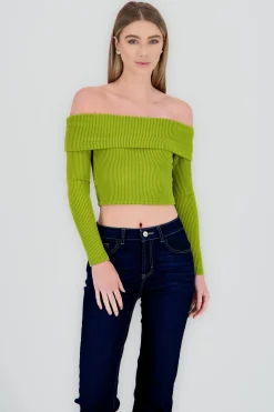 Shasa Off Shoulder Ribbed Top