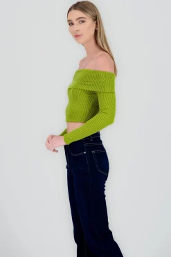 Shasa Off Shoulder Ribbed Top