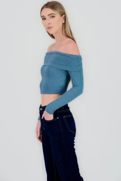 Shasa Off Shoulder Ribbed Top