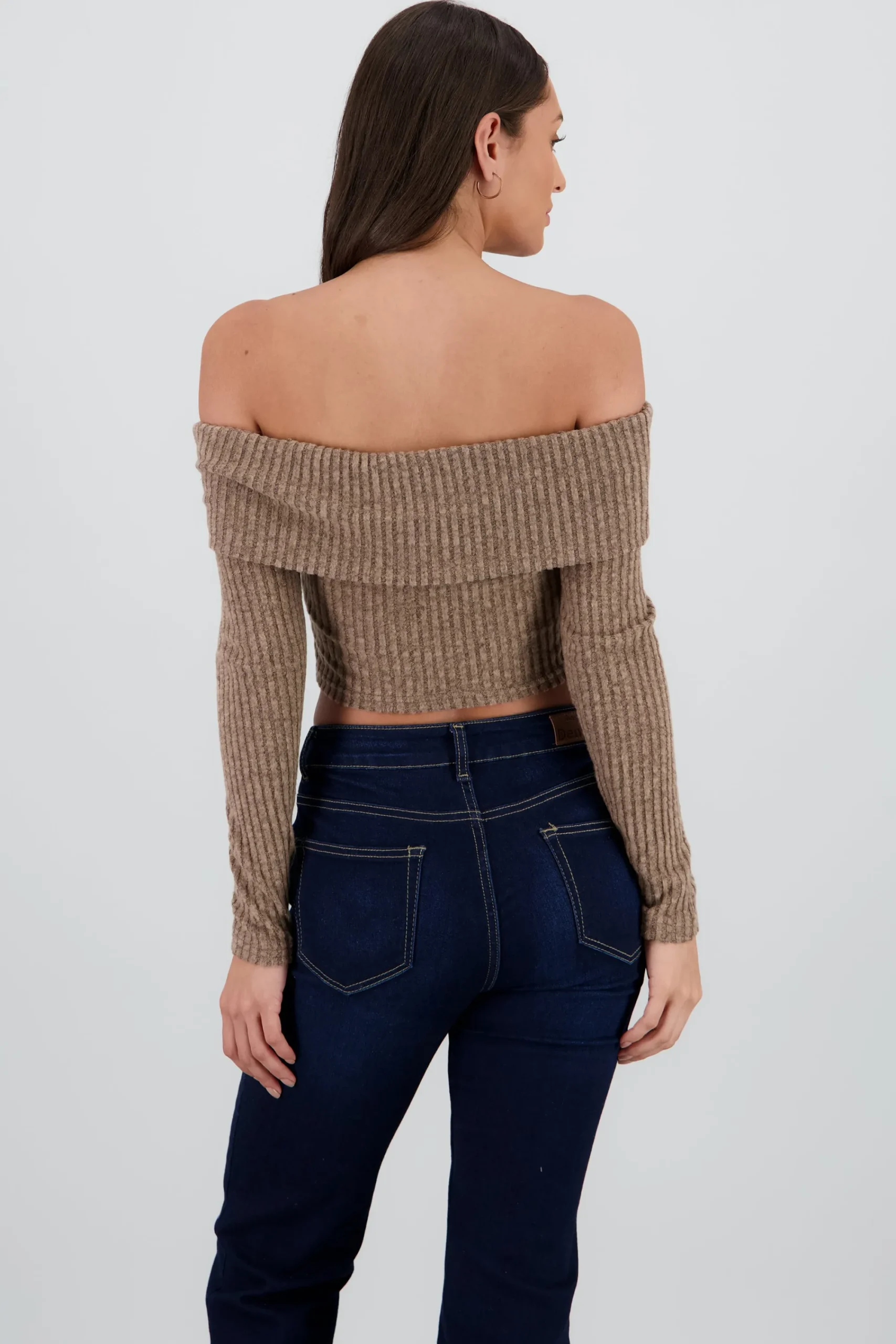 Shasa Off Shoulder Ribbed Top