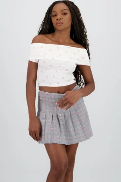 Shasa Off Shoulder Short Sleeve Top