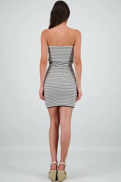 Shasa Off Shoulder Textured Mini Dress