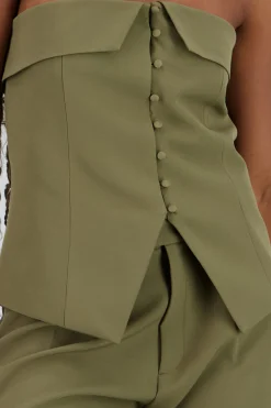 Shasa Off Shoulder Top with Buttons