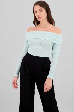 Shasa Off The Shoulder Ribbed Top