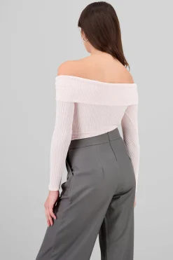 Shasa Off The Shoulder Ribbed Top