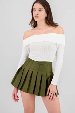 Shasa Off The Shoulder Ribbed Top